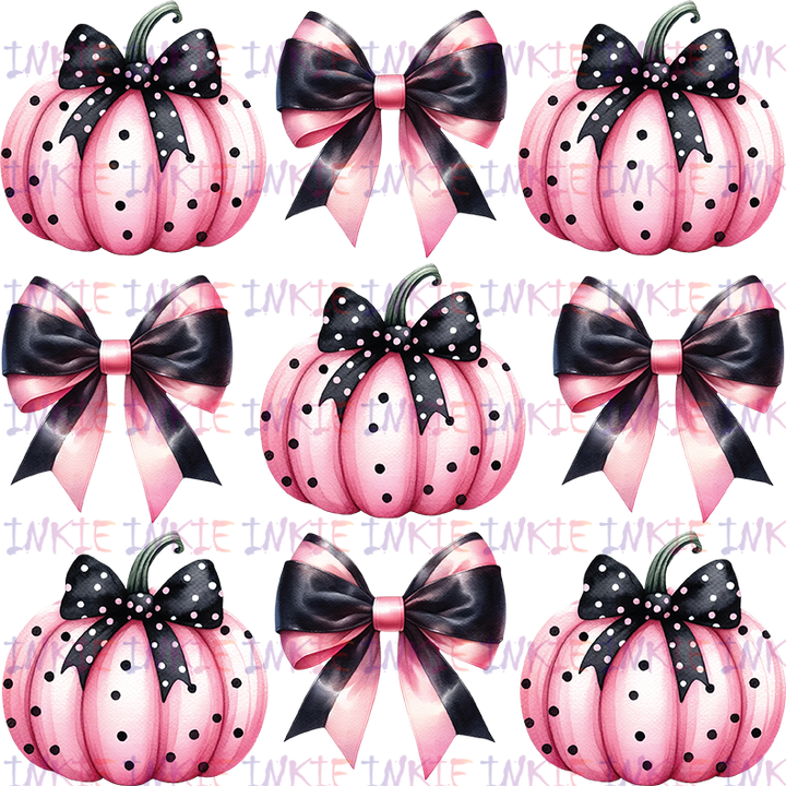 Pink Polka Dot Pumpkins