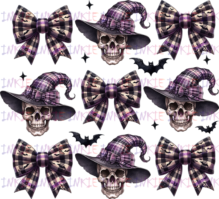 Purple Bow Tie and Skulls