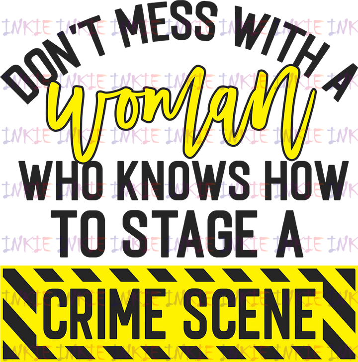 Stage a crime scene